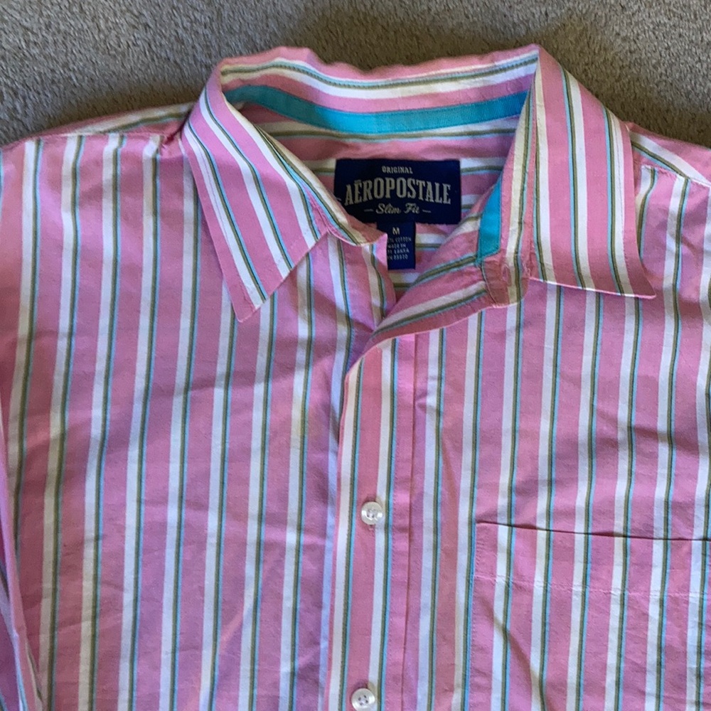 Aeropostale pink stripe shirt.